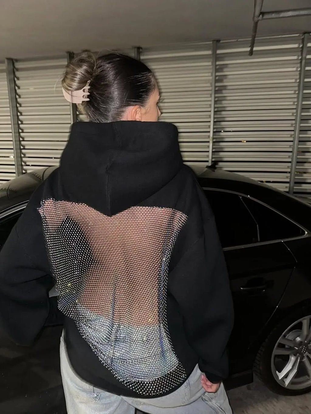 Crystal Mesh Hoodie