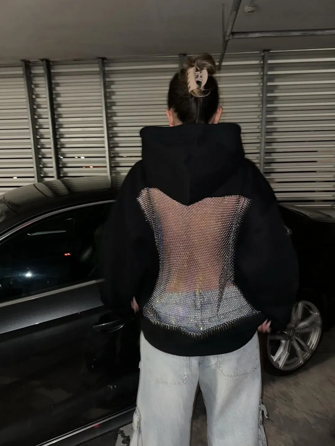 Crystal Mesh Hoodie