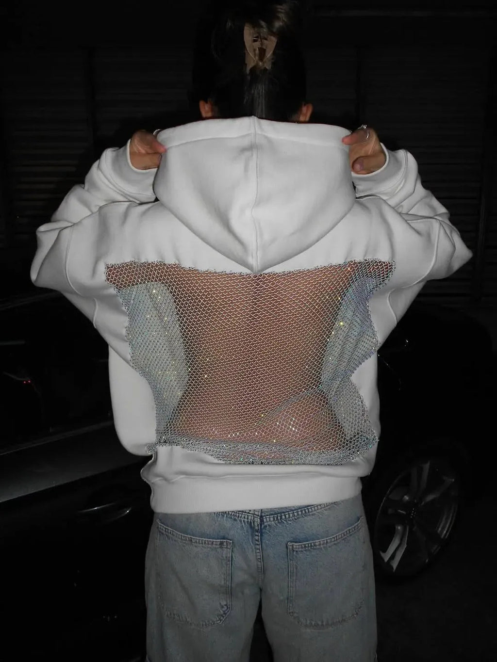 Crystal Mesh Hoodie